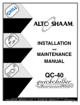 Alto-Shaam QC-40 Operating instructions