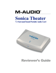 M-Audio Sonica Theater Product specifications
