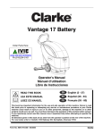 Clarke Vantage 14 Operator`s manual