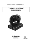 PROEL TARKUS 575 SPOT User`s manual