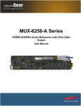 Ross MUX-6258-A User manual