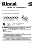 Rinnai RU98i Installation manual