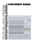 Mackie 8-submaster mixer Owner`s manual