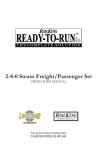 Rail King 2-8-0 Steam Freight/ Passenger Set Operator`s manual