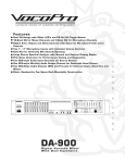 VocoPro DA-900 Operating instructions