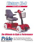 Pride Mobility Victory XL Owner`s manual