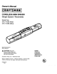 Craftsman 315.111250 Owner`s manual