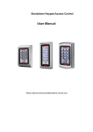 SIB Standalone Keypad Access Control User manual