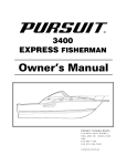 PURSUIT 3400 Express Fisherman Owner`s manual