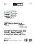 Middleby Marshall PS870 Series Installation manual