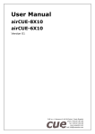 CUE AIRCUE-XM8 User manual