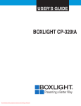 BOXLIGHT CP-320tA User`s guide