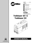 Miller Electric 301 G, DC Owner`s manual