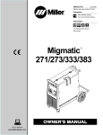 Miller Electric 273 Owner`s manual