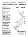 ProForm PFEL79907.1 User`s manual