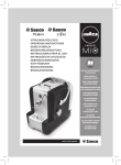 Saeco Lavazza A MODO MIO Premium Operating instructions