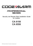 Code Alarm Professional Series CA 6550 Installation guide