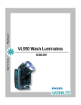 Vari Lite VL500 Wash Luminaires Service manual