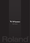 Roland V-Piano Owner`s manual