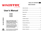 Windster HI42SS User`s manual