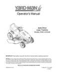Yard-Man 604H Operator`s manual