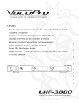 VocoPro UHF-3800 Operating instructions