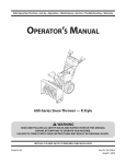 MTD K-Style Operator`s manual