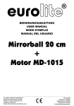 EuroLite MD-1015 Rotary Motor User manual