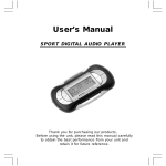 Audiovox MP3128 - 128 MB Digital Player User`s manual