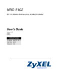 ZyXEL Communications NBG-510S User`s guide