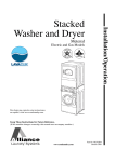 Alliance Laundry Systems 802702R4 Installation manual