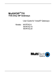 Multitech MVPFXS-24 User guide