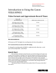 Using the Canon VIXIA HFM31 - University of Southern California