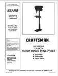 Craftsman 113.213853 Owner`s manual