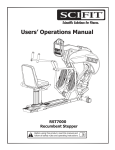 SCIFIT RST7000 Operating instructions