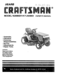 Craftsman 917.254850 Owner`s manual