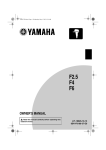 Yamaha F6 Owner`s manual