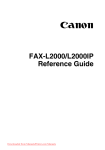 Canon FAX-L2000IP Setup guide