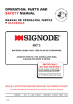 Signode BXT2 Operating instructions