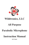 Wildtronics Amplified Parabolic Microphone Instruction manual