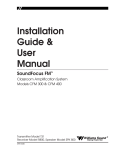 Williams Sound CFM 400 Installation guide