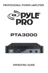 PYLE Audio PTA3000 Specifications