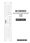 Mackie M2000/M3000/M4000 Owner`s manual