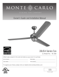 Monte Carlo Fan Company Crystoria Installation manual