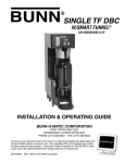 installation, operating, SINGLE TF DBC w/SMART FUNNEL (S/N