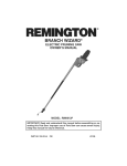 Remington BRANCH WIZARD RM0612P Owner`s manual