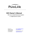 Dtrovision LLc Pure Link DCE Series Owner`s manual