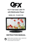 QFX TV-LED1312D Instruction manual