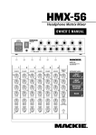 Mackie HMX-56 Owner`s manual