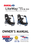 Rascal LiteWay 214 Owner`s manual